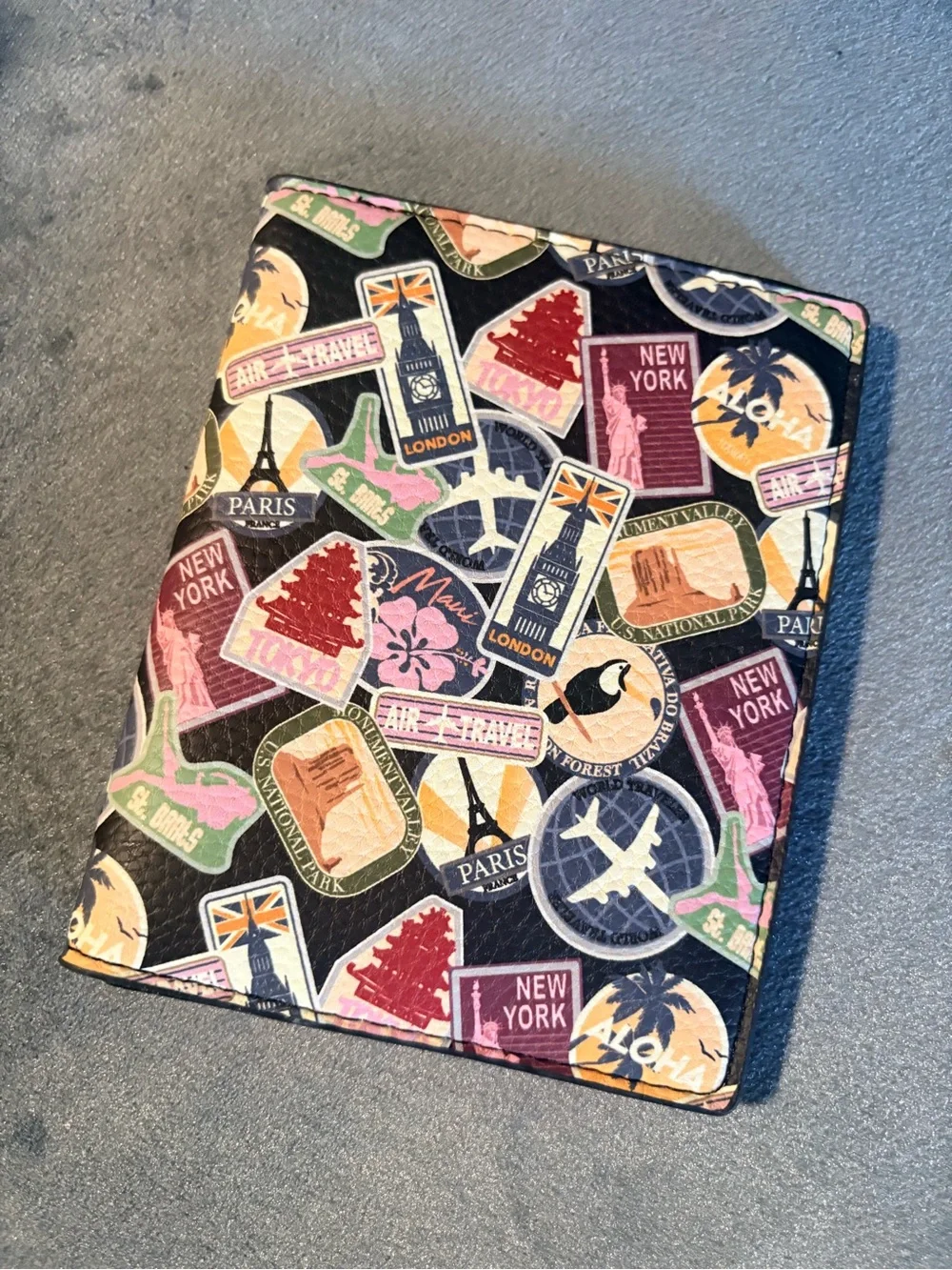 Travel Stamp Pattern Passport Case *NEW* Samantha Brown HSN